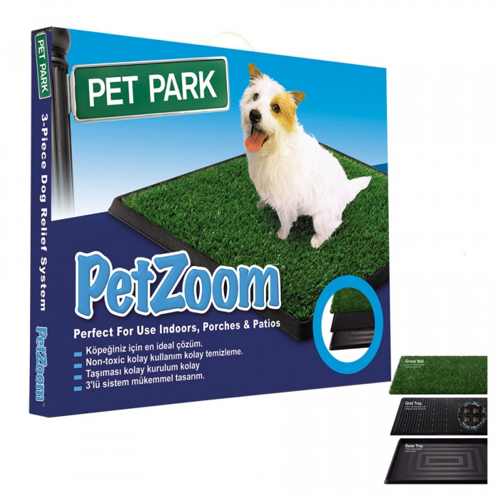 PetZoom Küçük Köpekler İçin Tuvalet Eğitim Yapay Çim 50x63.5 cm