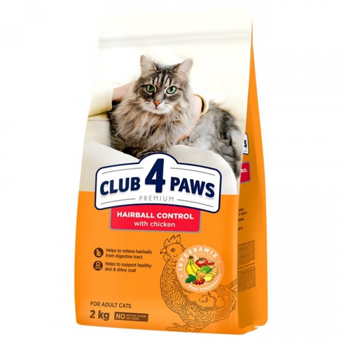 Club4Paws Premium Hairball Control Tüy Yumağı Engelleyici Kuru Mama 2 Kg