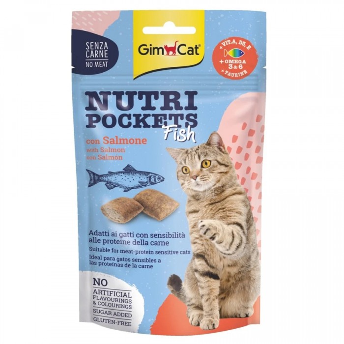 GimCat Nutri Pockets Somon Balıklı Kedi Ödül Maması 60gr