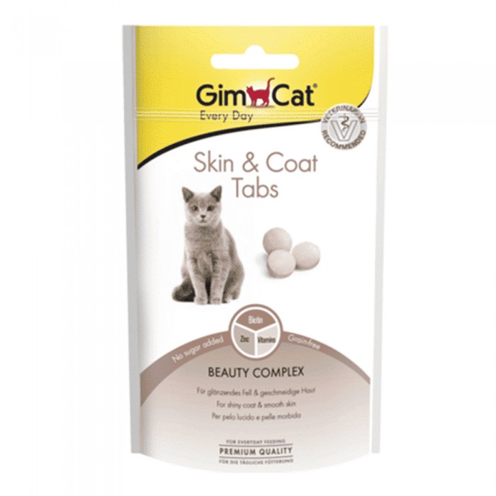 Gimcat Skin&Coat Tabs Deri ve Tüy Sağlığı Kedi Ödül Tableti 40 Gr