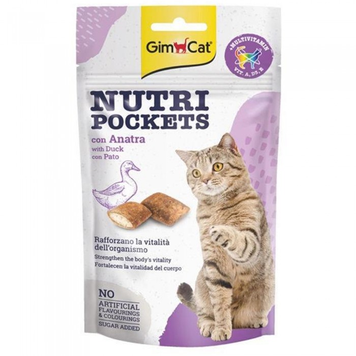 GimCat Nutripockets Ördekli Kedi Ödülü 60gr