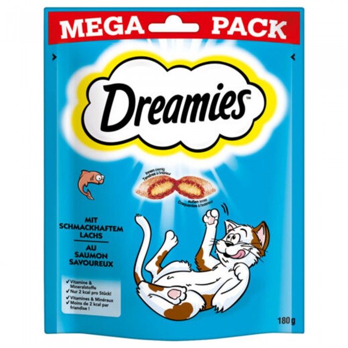 Dreamies Mega Pack İç Dolgulu Somonlu Kedi Ödül Bisküvisi 180gr