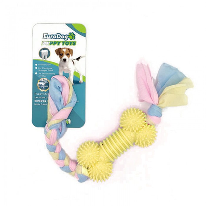 EuroDog Puppy Toys Sarı Kemik Diş Kaşıma Oyuncağı