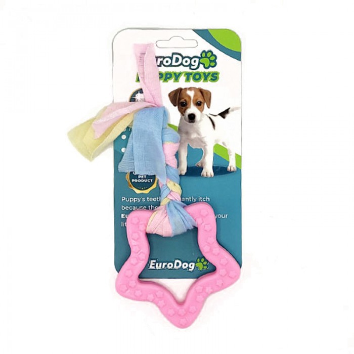EuroDog Puppy Toys Pembe Beşgen Diş Kaşıma Oyuncağı