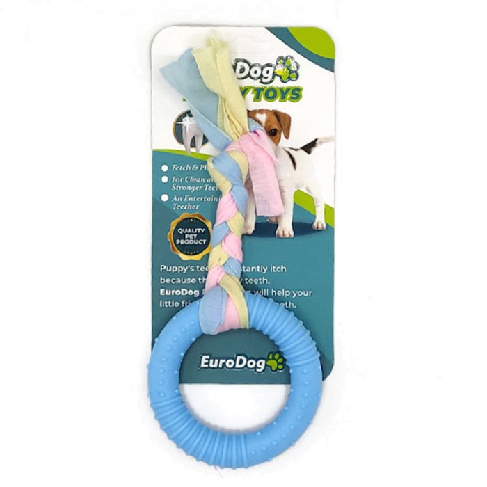 EuroDog Puppy Toys Mavi Halka Diş Kaşıma Oyuncağı