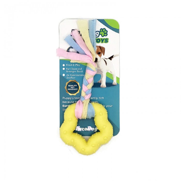 EuroDog Puppy Toys Sarı Kalın Beşgen Diş Kaşıma Oyuncağı