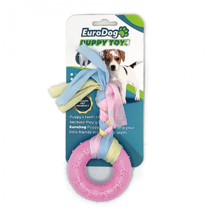 EuroDog Puppy Toys Pembe Ufak Halka Diş Kaşıma Oyuncağı