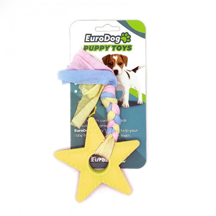 Eurodog Puppy Toys Sarı Yıldız Diş Kaşıma Oyuncağı