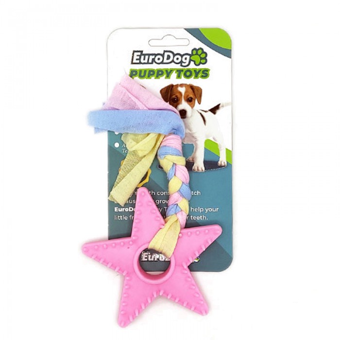 Eurodog Puppy Toys Pembe Yıldız Diş Kaşıma Oyuncağı