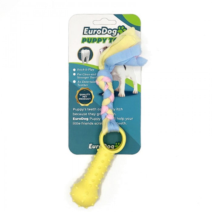 EuroDog Puppy Toys Sarı Ufak Kemik Diş Kaşıma Oyuncağı