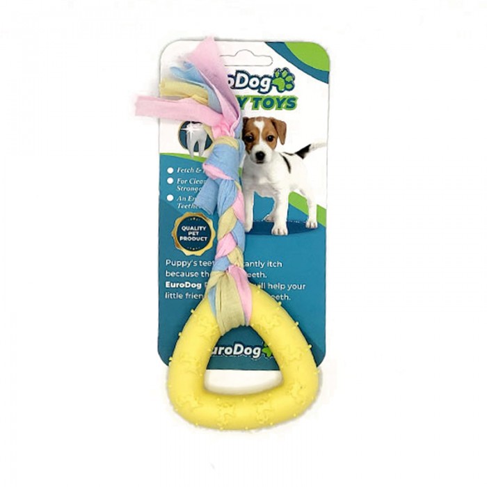 EuroDog Puppy Toys Sarı Üçgen Diş Kaşıma Oyuncağı