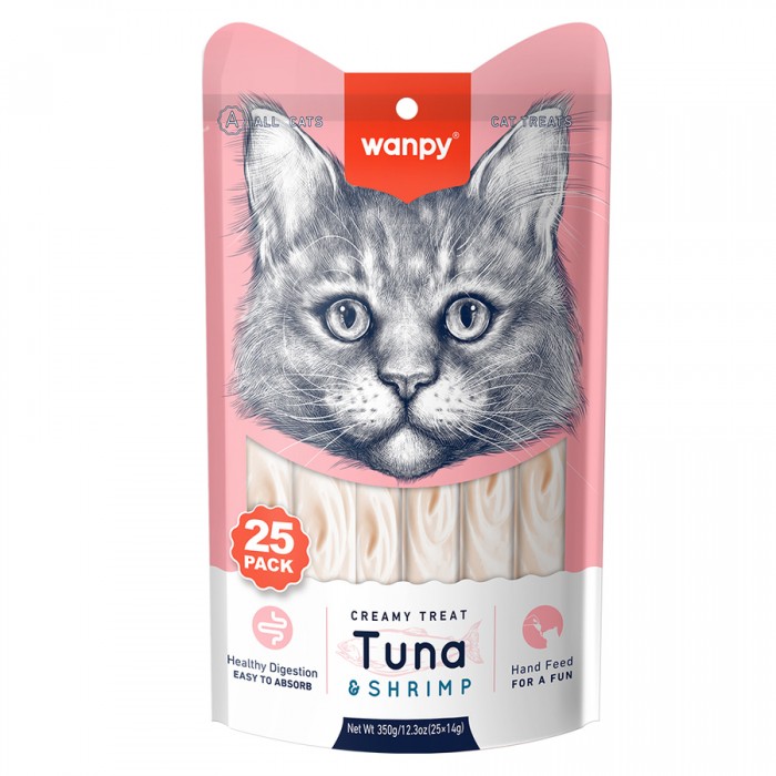 Wanpy Ton Balıklı&Karidesli Krema Kedi Ödülü 25x14gr