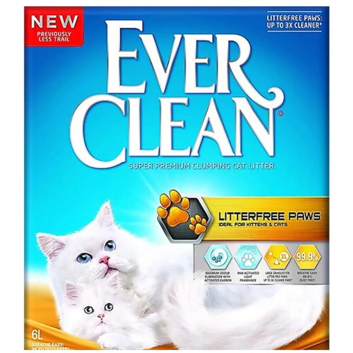 Ever Clean Litterfree Paws Patilere Yapışmayan Topaklanan Kedi Kumu 6lt