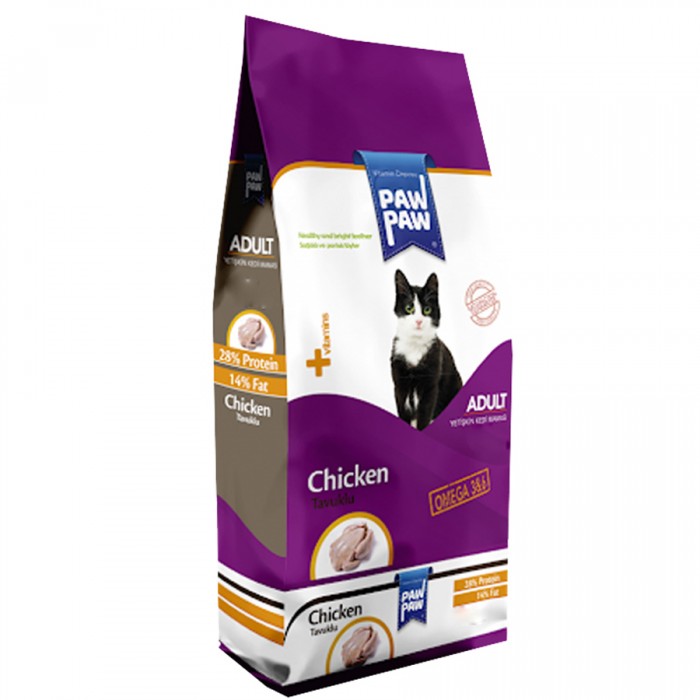 PawPaw Tavuklu Yetişkin Kedi Maması 1,5 KG