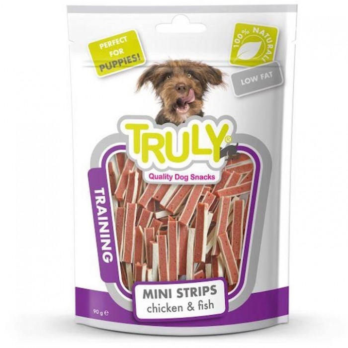 Truly Training Tavuklu ve Balıklı Mini Şerit Yumuşak Yavru Köpek Ödül Maması 90gr