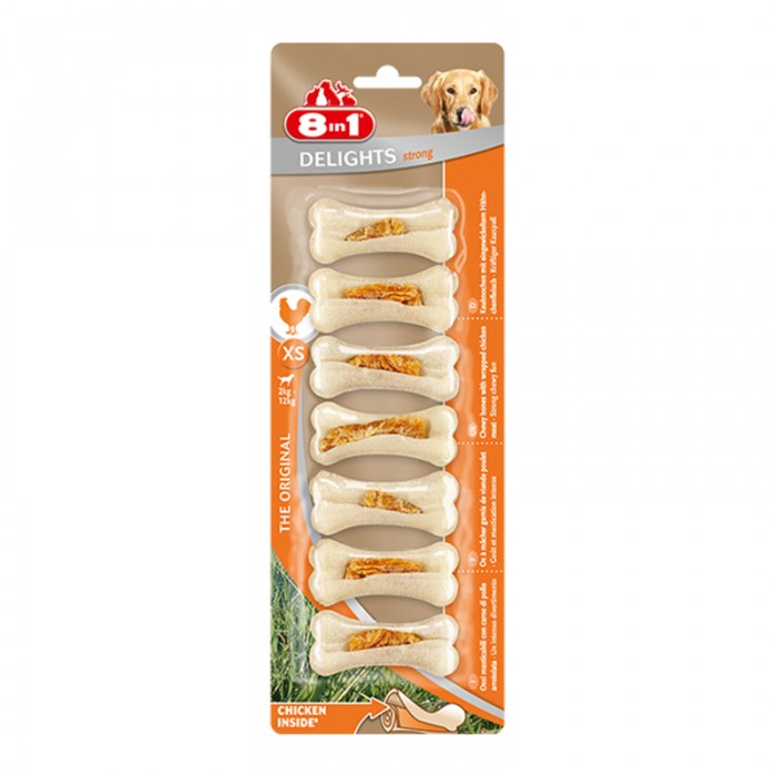 8 İn 1 Delights Strong XS Köpek Çiğneme Xs Kemik (7 Adet) 140Gr