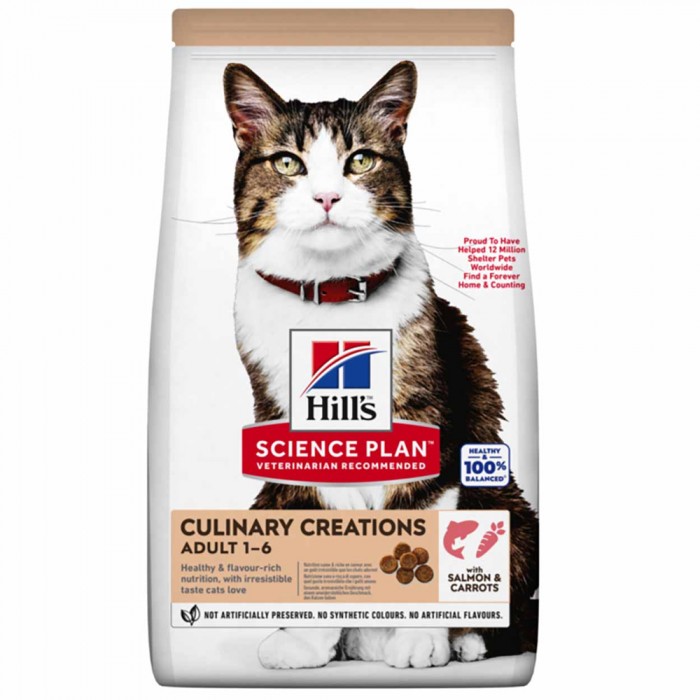 Hill's Science Plan Culinary Creations Somonlu ve Havuçlu Yetişkin Kedi Maması 10kg