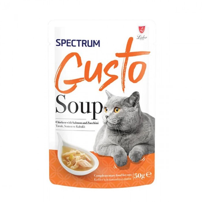 Spectrum Gusto Tavuklu Somon Balıklı ve Kabaklı Kedi Çorbası 50gr