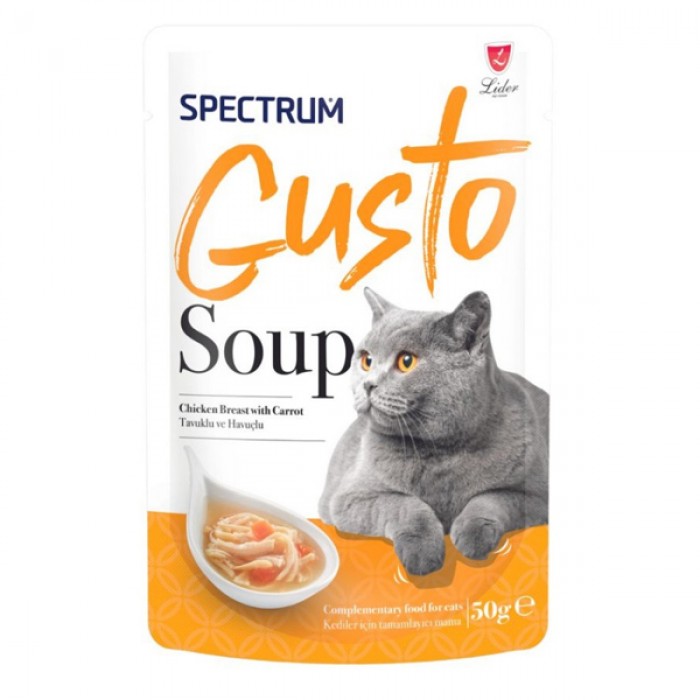 Spectrum Gusto Tavuklu ve Havuçlu Kedi Çorbası 50gr