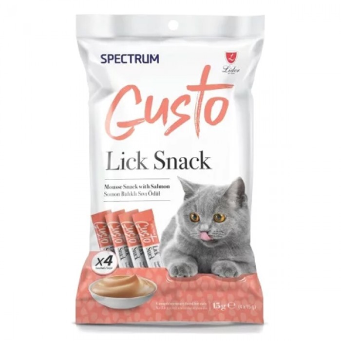 Spectrum Gusto Somonlu Sıvı Kedi Ödül Maması 15gr (4'lü)