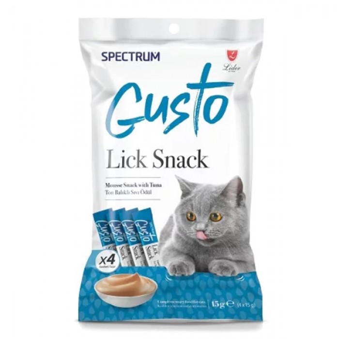 Spectrum Gusto Ton Balıklı Sıvı Kedi Ödül Maması 15gr (4'lü)