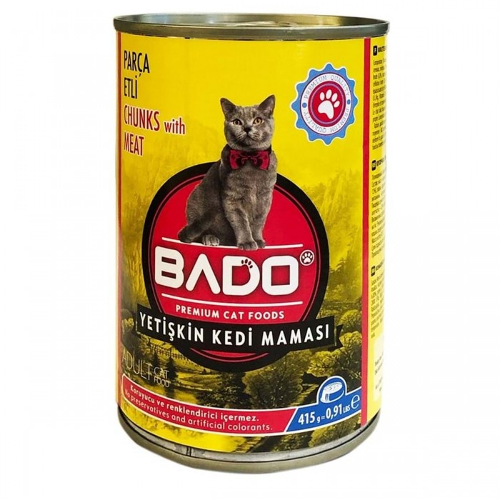 Bado Etli Yetişkin Kedi Konservesi 415 Gr