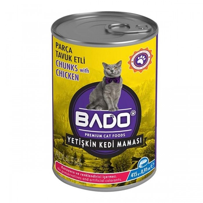 Bado Tavuklu Yetişkin Kedi Konservesi 400 gr