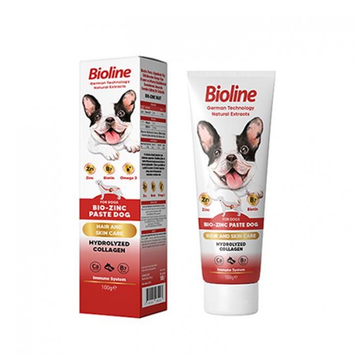 Bioline Deri ve Tüy Bakımı Destekleyici Biotin ve Zinc Paste Köpek Macunu 100 Gr