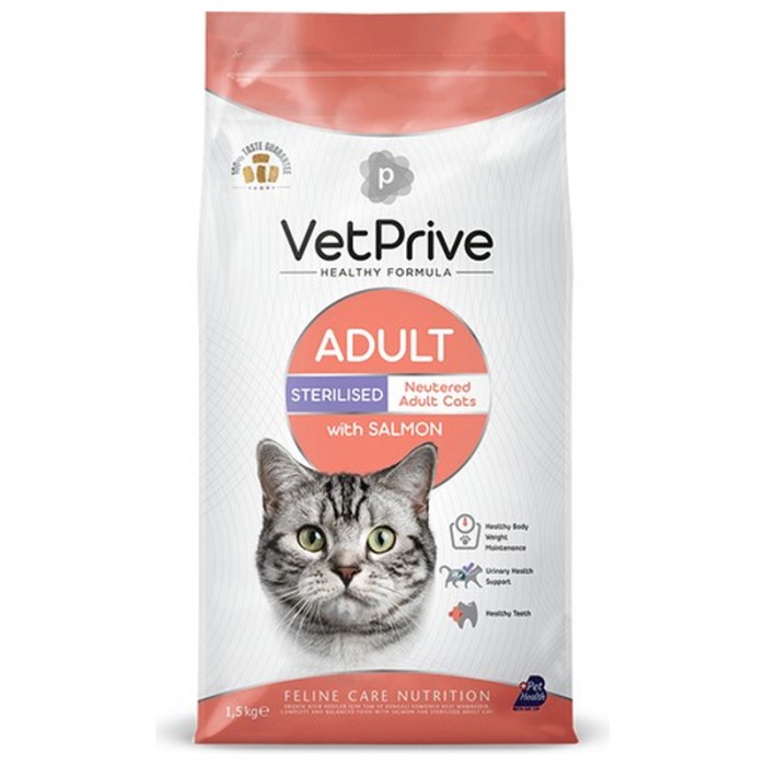 Vet Prive Kısırlaştırılmış Kedi Maması Somonlu 1,5 kg