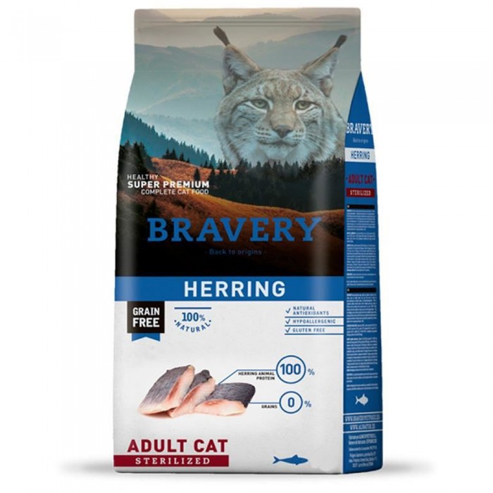 Bravery Sterilised Herring Tahılsız Ringa Balıklı Kısır Kedi Maması 2kg