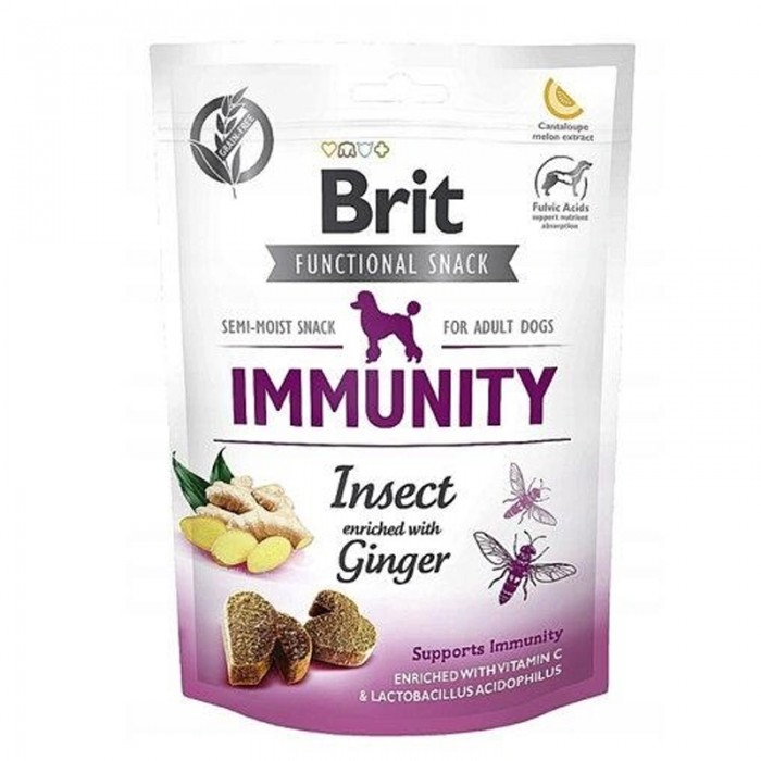 Brit Immunity Zencefilli ve Larva Proteinli Bağışıklık Destekleyici Köpek Ödülü 150gr