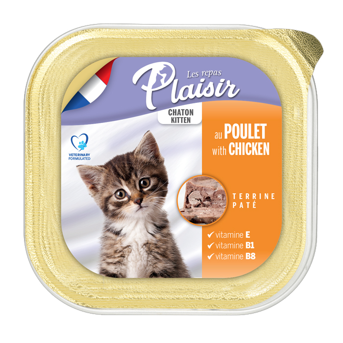 Plaisir Kitten Pate Tavuklu ve Sütlü Yavru Kedi Konservesi 100 gr