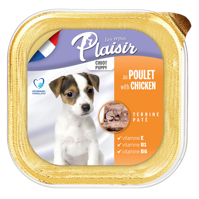 Plaisir Puppy Chicken Tavuk Etli Parçalı ve Soslu Yavru Köpek Konservesi 150 Gr