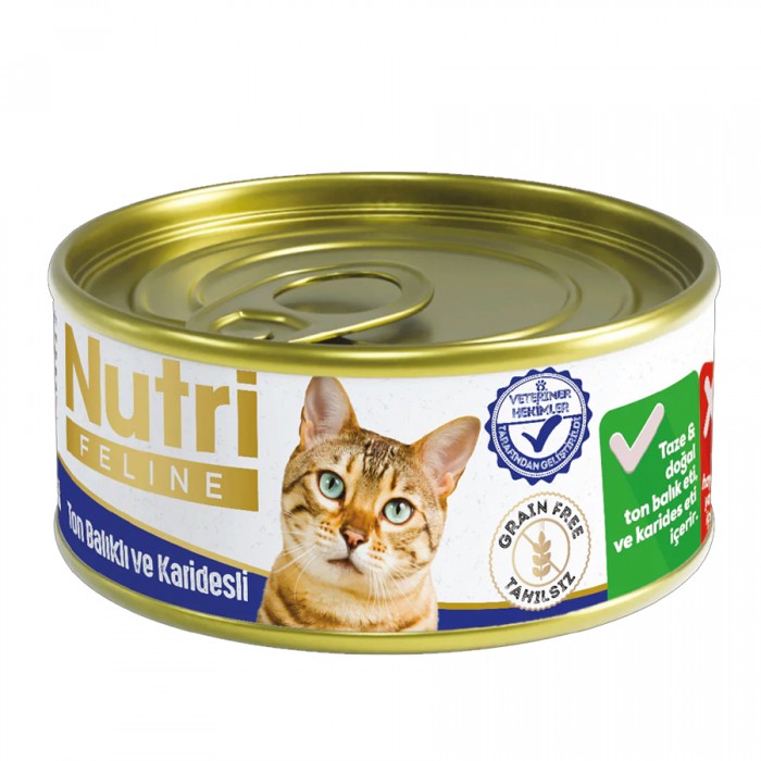 Nutri Feline Ton Balıklı Karidesli Kedi Konservesi 85 Gr