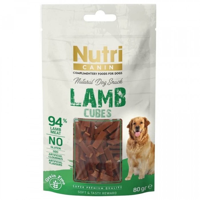 Nutri Canin Tahılsız Kuzulu Küp Köpek Ödül Maması 80gr