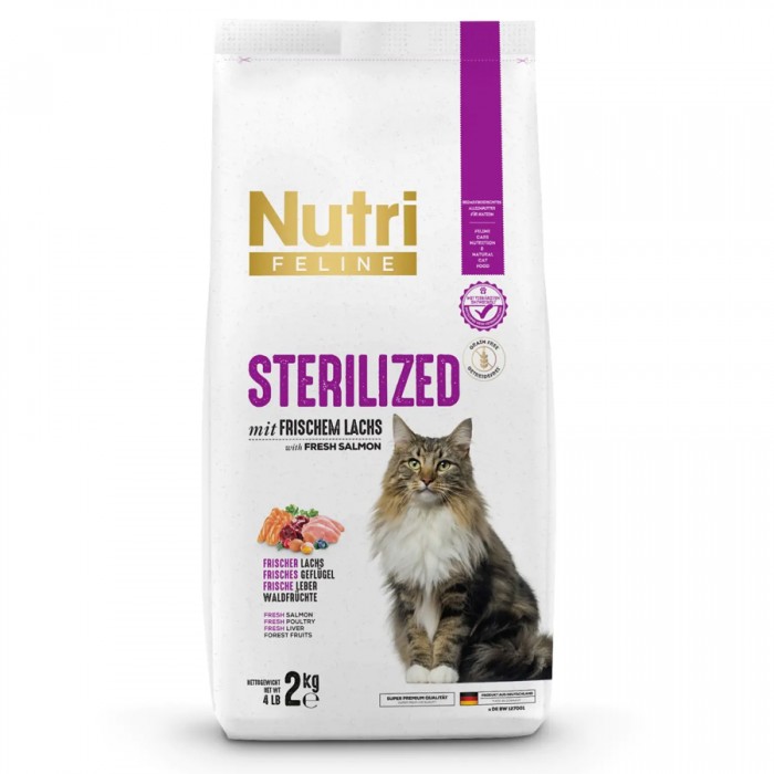 Nutri Feline Sterilised Kısırlaştırılmış Tahılsız Kedi Maması 2 kg