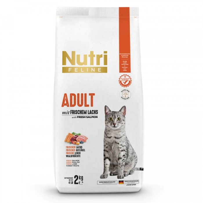 Nutri Feline Somonlu Yetişkin Düşük Tahıllı Kedi Maması 2 kg