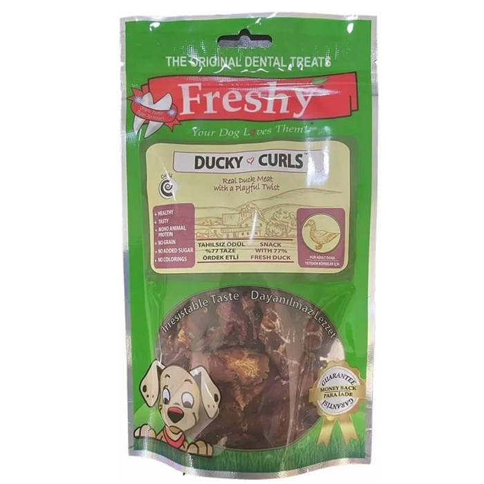 Freshy Ducky Curls Kıvrık Ördek Eti Köpek Ödülü 55 Gr