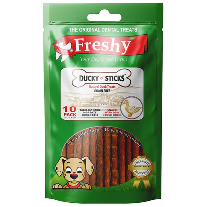 Freshy Ördekli Tahılsız Köpek Ödül Maması Ducky Sticks 100 gr 10 Adet