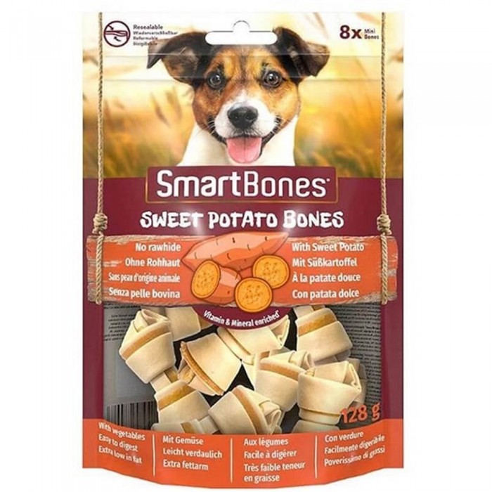 Smart Bones Tatlı Patatesli Mini Kemik Köpek Ödülü 128 gr