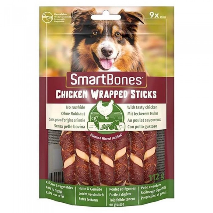 Smart Bones Tavuk Sargılı Stick Mini Köpek Ödülü 9 Adet 112 Gr