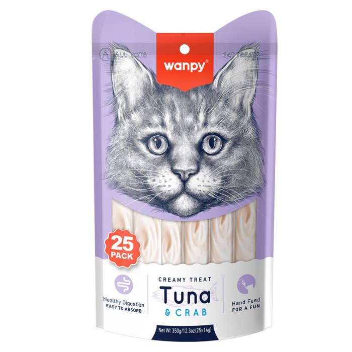 Wanpy Ton Balıklı&Yengeçli Kedi Pudingi 14gr 25 Adet