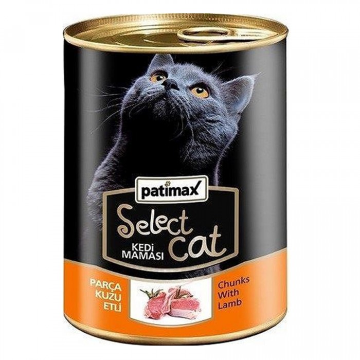 Patimax Parça Kuzu Etli Konserve Yetişkin Kedi Maması 400 G