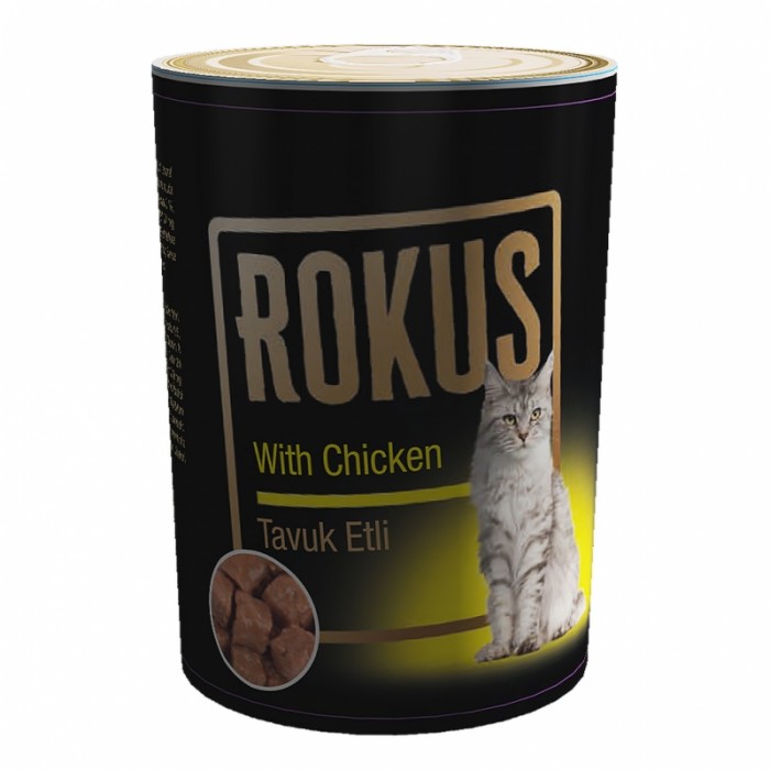 Rokus Yetişkin Kedi Konservesi Tavuklu 410 Gr