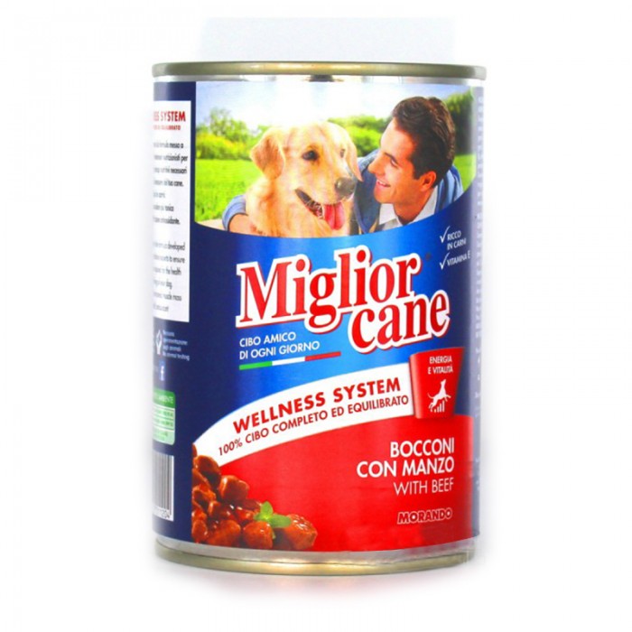 Miglior Cane Sığır Etli Biftekli Köpek Konserve Maması 405gr