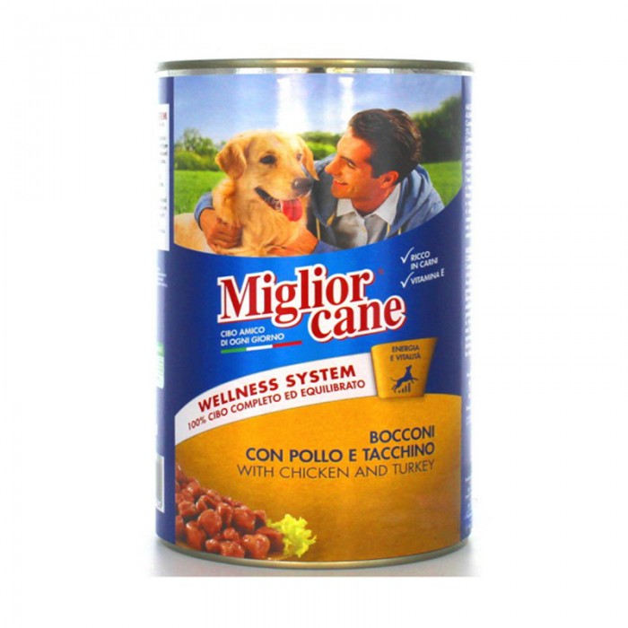 Miglior Cane Tavuklu ve Hindili Katkısız Köpek Konserve Maması 405 gr