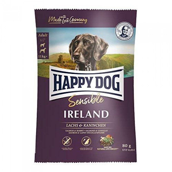 Happy Dog Ireland Somon Ve Tavşanlı Hassas Köpek Maması 80 gr