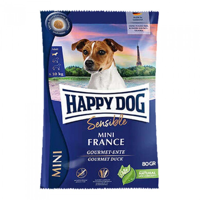 Happy Dog Mini France Ördekli Hassas Köpek Maması 80 gr