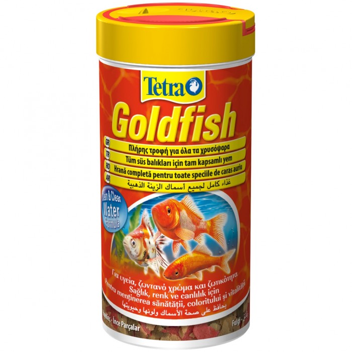 Tetra Goldfish Japon Balıkları için Pul Yem 250 ml