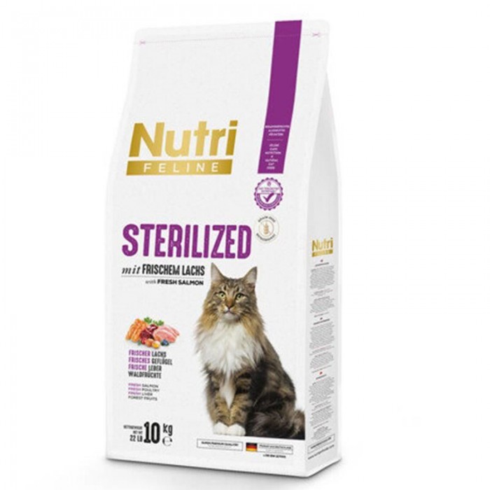 Nutri Feline Sterilised Somonlu Tahılsız Kısırlaştırılmış Kedi Maması 10 Kg